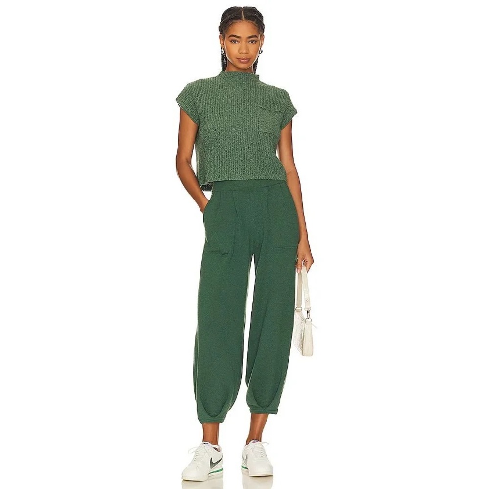 Free People Beach Freya Jumpsuit Set in Green